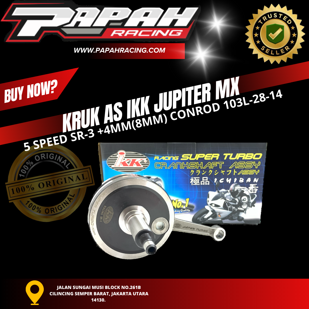 KURK AS IKK YAMAHA JUPITER MX 5SPEED SR-3 +4MM(8MM)+CONROD 103L-28-14